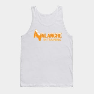 Avalanche in training (Orange with snow) Tank Top